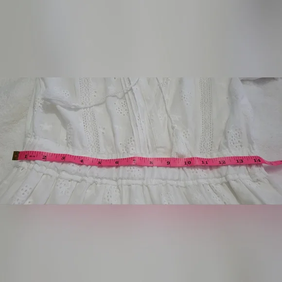 Mable White Eyelet Ruffle Mini Dress - Picture 14 of 16